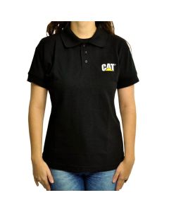 Camisa Polo Feminina Preta CAT-Confecção - P