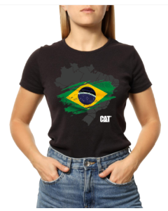 Camiseta Feminina Brasil - CAT-Confecção - P